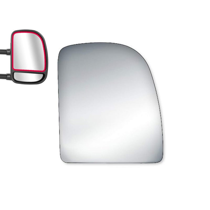 WLLW Mirror Glass Replacement for Ford E150/250/350/F250/F350/F450 Passenger Side - Image 2